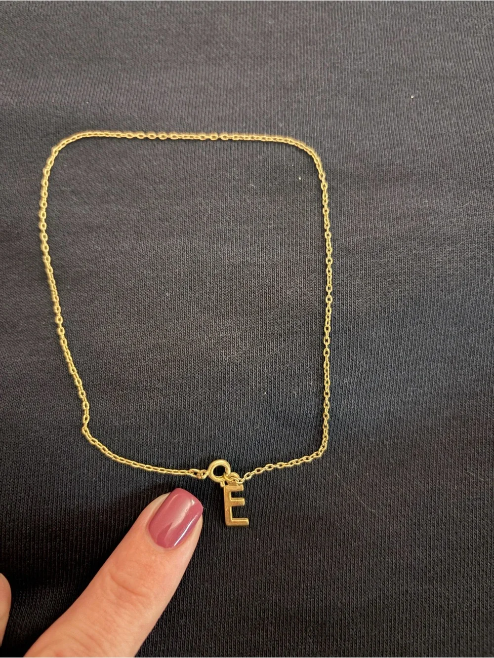 Gold Letter E Pendant Necklace - Personalized Initial Jewelry
